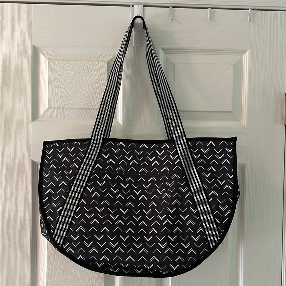 Thirty-One Black and White Tote Bag